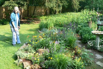 Valerie in her Blawenburg Garden
