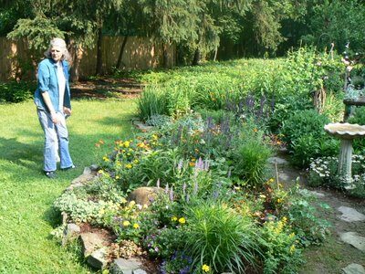 Valerie in her Blawenburg Garden
