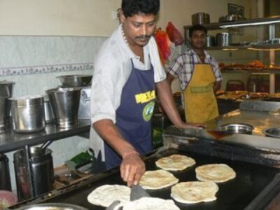A Tiny Boy Enjoys South Indian Food in Melaka