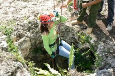In a Pumpkin Patch, A Cave Entrance is Found