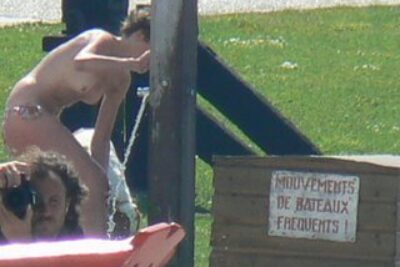 Shower Scene on Normandy Beach