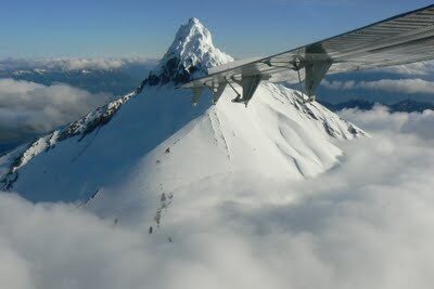 Snowy Volcano in Northern Patagonia