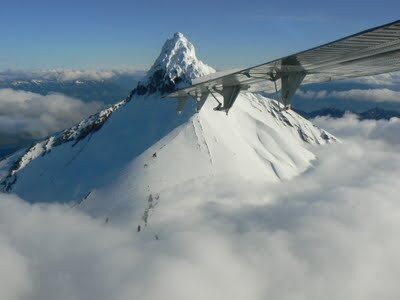 Snowy Volcano in Northern Patagonia