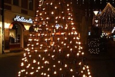 A Blazing Yule Tree in Malmo Sweden