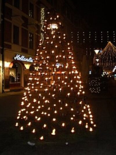 A Blazing Yule Tree in Malmo Sweden