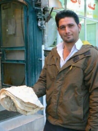 Bread man in Shiraz, Iran.