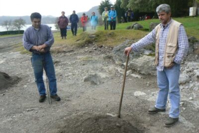 A Cozido about to be unearthed in Furnas, Azores.