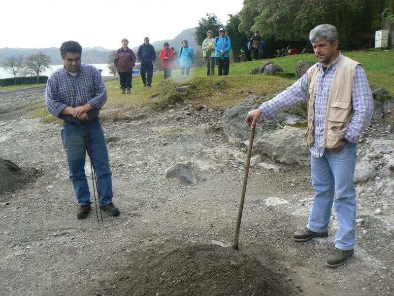 A Cozido about to be unearthed in Furnas, Azores.