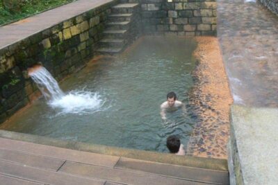 Public hot springs in Furnas, Sao MIguel Azores.