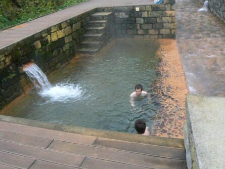 Public hot springs in Furnas, Sao MIguel Azores.