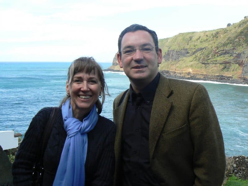 Travel writer Cindy Bigras and Azores guide Luis Daniel.