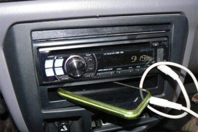 My new Alpine radio that plays iTunes from my phone.