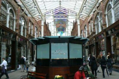 Victoria Station, high-end shopping in Leeds, England.