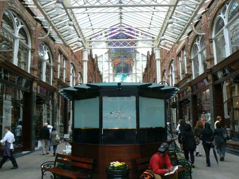 Victoria Station, high-end shopping in Leeds, England.