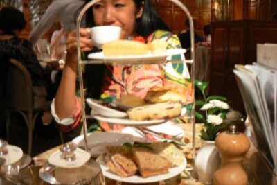 Sandwiches, crumpets and tea at Betty