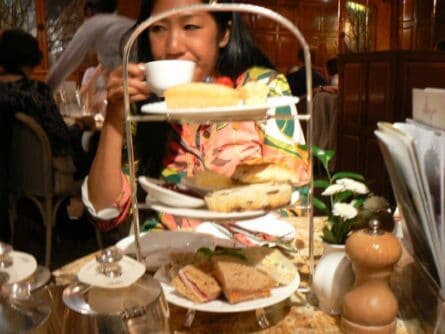 Sandwiches, crumpets and tea at Betty