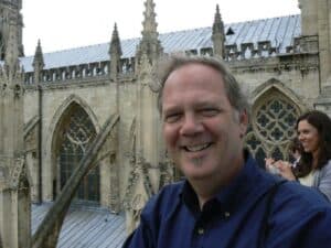 Atop the York Minster.