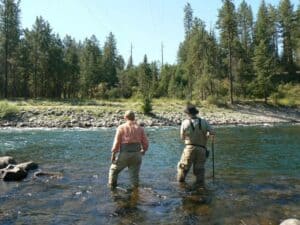 Fishing on the Spokane RIver.