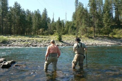 Fishing on the Spokane RIver.