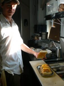 Red Lodge Ales baked sandwich,