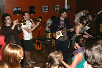 Bella's Bartok on stage at the Rendezvous, Turners Falls