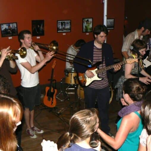 Bella's Bartok on stage at the Rendezvous, Turners Falls