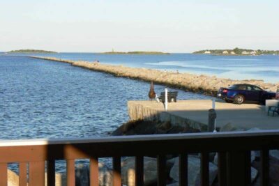 The jetty at Camp Ellis, Maine.