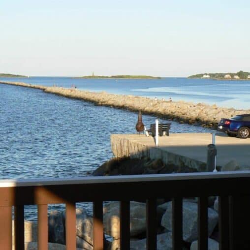 The jetty at Camp Ellis, Maine.