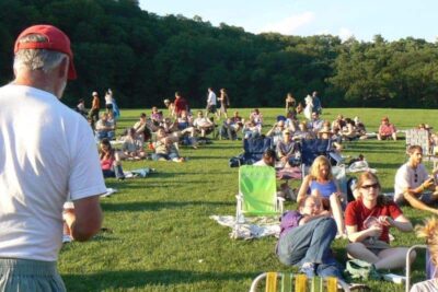 The lawn on the hill at Mountain Park, Holyoke, MA