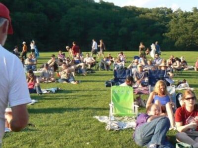 The lawn on the hill at Mountain Park, Holyoke, MA