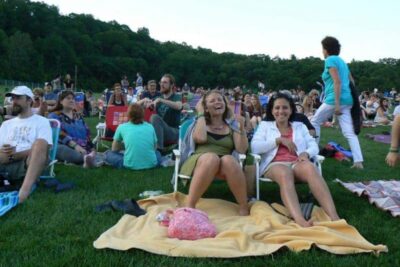 Enjoying the music at Mountain Park, Holyoke.