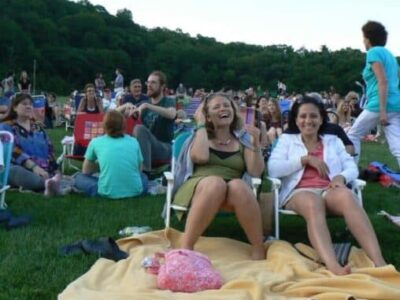 Enjoying the music at Mountain Park, Holyoke.