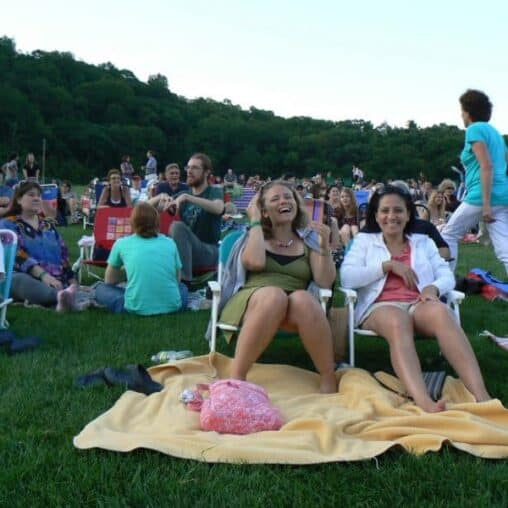 Enjoying the music at Mountain Park, Holyoke.