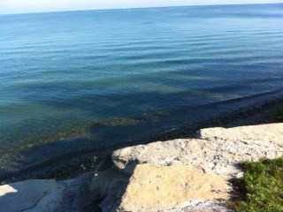 Lake Ontario, from the shore at Oswego, NY.