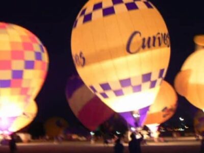 Balloons aglow at the Plano Balloon Festival, Plano Texas.