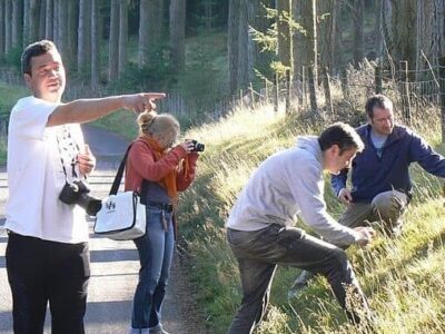 Foraging for mushrooms with Daniel Butler in Wales.