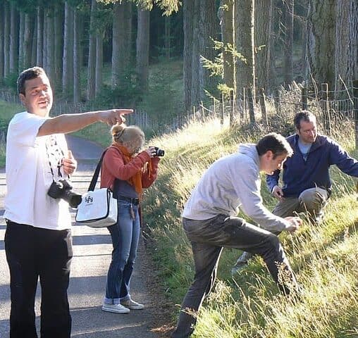 Foraging for mushrooms with Daniel Butler in Wales.