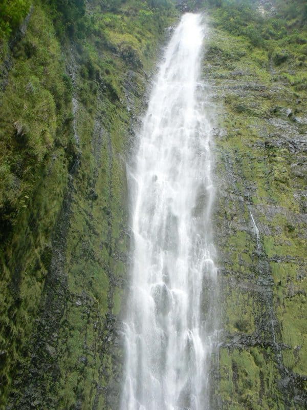 Waimuku Falls, at the end of the Pipiwai Trail in Haleakala National Park, Maui