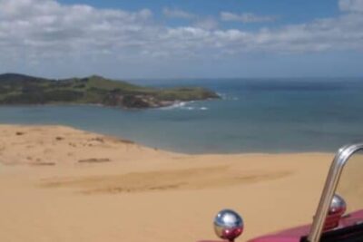 Omapere from Hokianga's dunes.