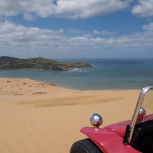 Omapere from Hokianga's dunes.
