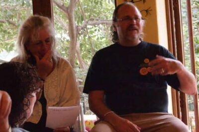 Monica Levine and Bob Masla, owners of Casa de los Artistas, Boca de Tomaltan.
