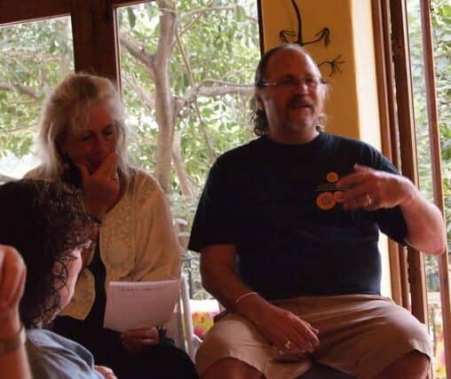 Monica Levine and Bob Masla, owners of Casa de los Artistas, Boca de Tomaltan.
