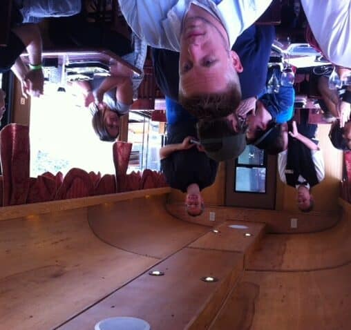 Riding in the Parlor Car of the Georgetown Loop Railroad.