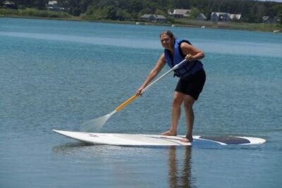 Paddleboarding in Oak Bluffs MA with Island Spirit Kayak.