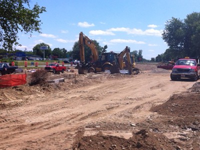 A new park and ride parking lot is being built in South Deerfield.