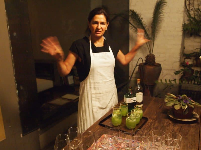 Chef Monica Patino serves us 'January 19' drinks.