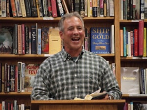 Peter Heller reading from The Dog Stars at the Odyssey Bookshop, S. Hadley