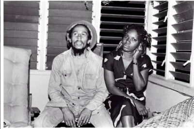 Bob Marley with girlfriend Pascaline Bongo.