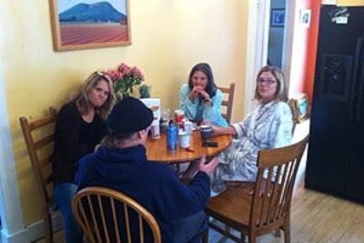 Relaxin with my sisters.