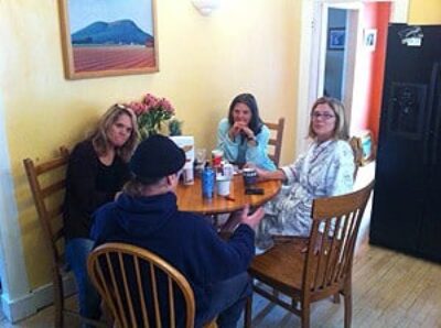 Relaxin with my sisters.